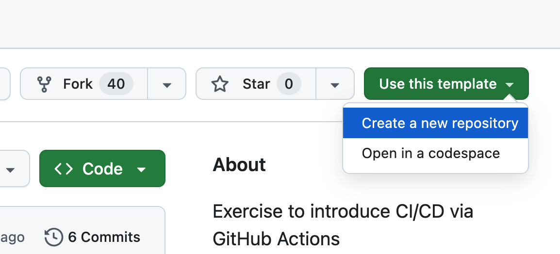 Screenshot of Use Repository Option to create copy