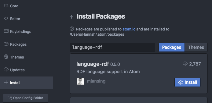 Package Install Example